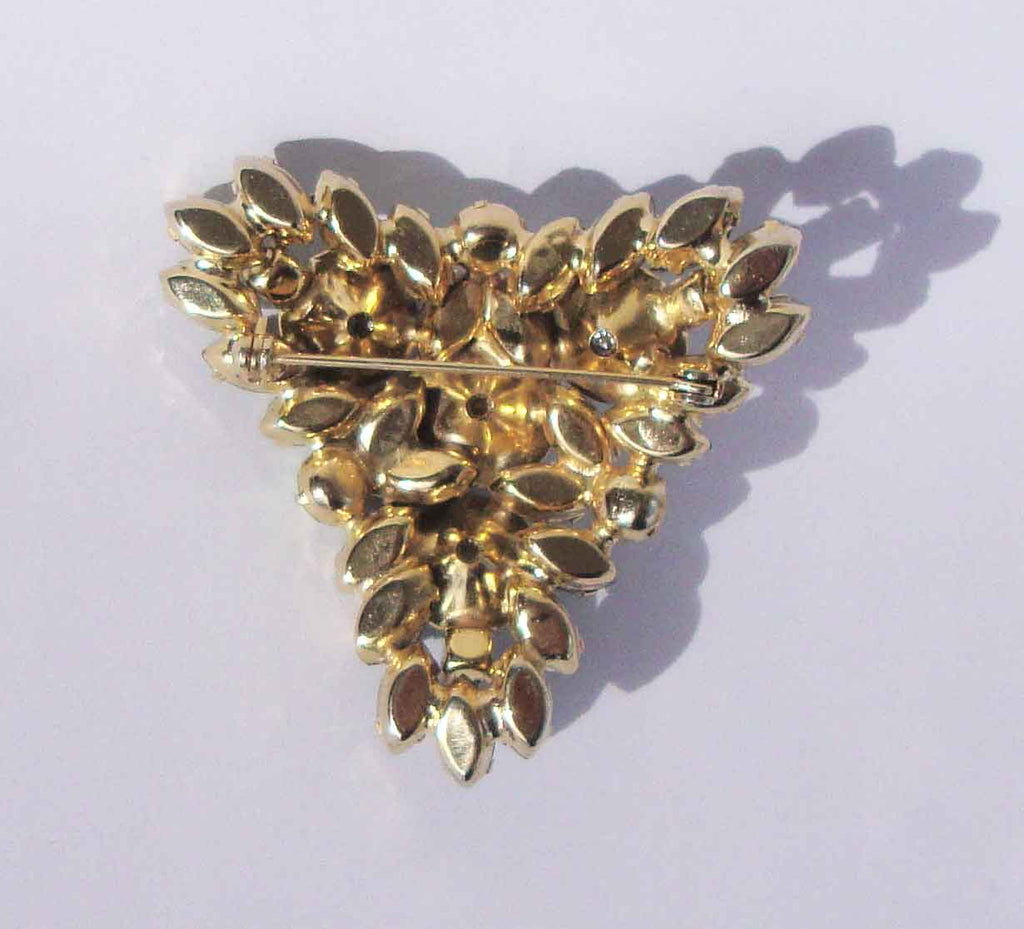 Vintage Swarovski Rivoli Brooch Watermelon Vitrail Medium