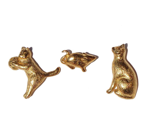 Vintage Trifari Cat & Mouse Scatter Pins – Set in Original Box