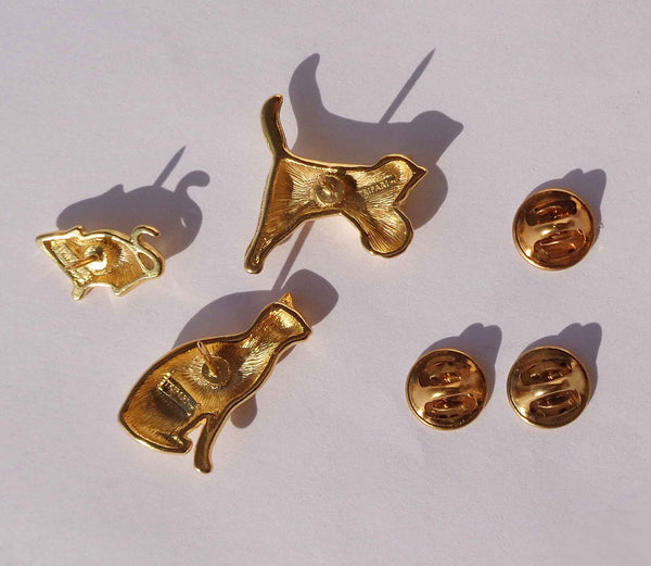 Back of Trifari Tie Tack Animal Pins