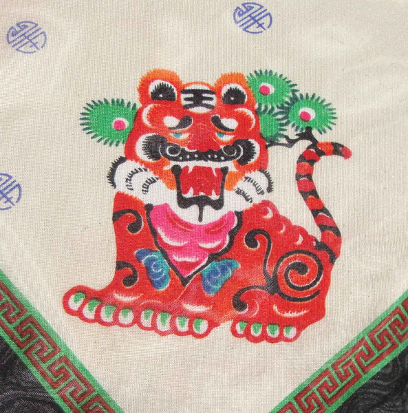 Vintage Chinese Tiger Scarf