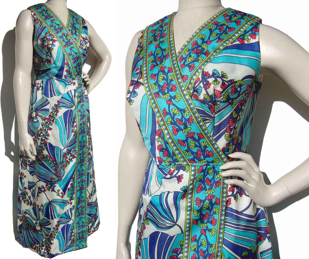 sixties maxi dresses The Ghoul ~ beautiful raw silk 60s maxi dress The Pansy Garden