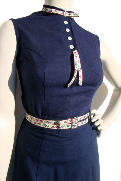 50s Linen Top & Skirt - Metro Retro Vintage