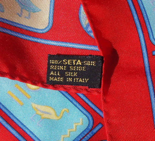 Vintage Silk Scarf Label