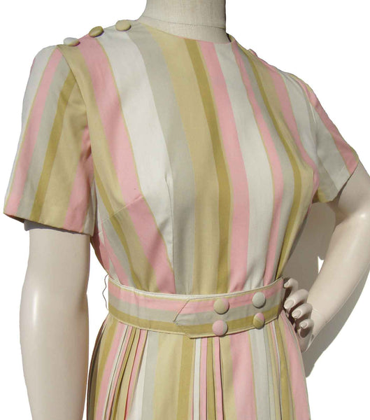 Vintage Pink Striped Dress