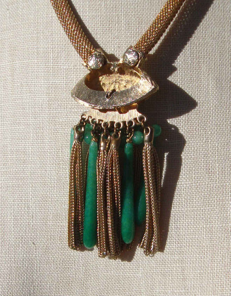 Vintage Mesh Necklace with Fringe