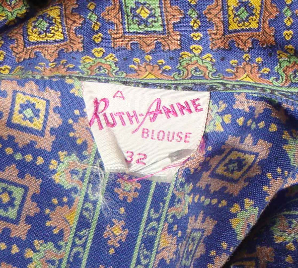 Vintage Ruth-Anne Label