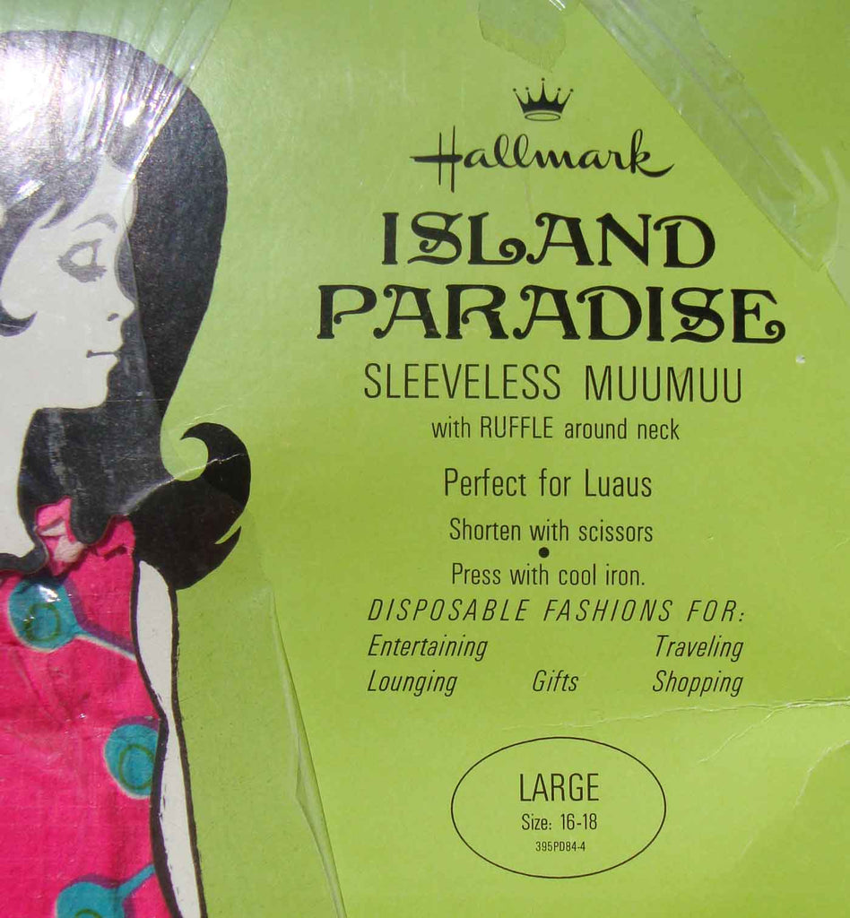 Vintage 60s Paper Dress Hallmark Floral Muumuu Deadstock M – New