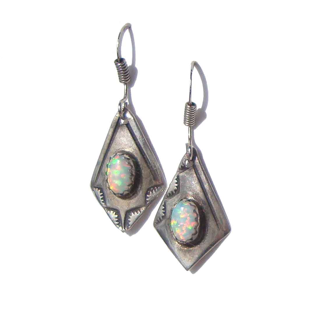 Vintage Navajo Opal & Sterling Silver Drop Earrings – Tom Billy