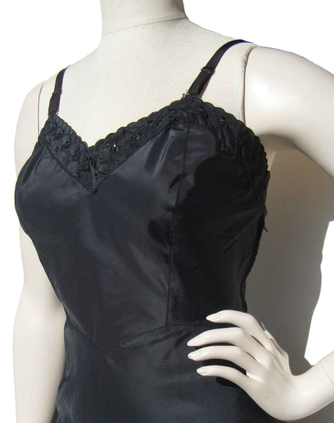 1950s Barbizon Black Dress Slip Petticoat