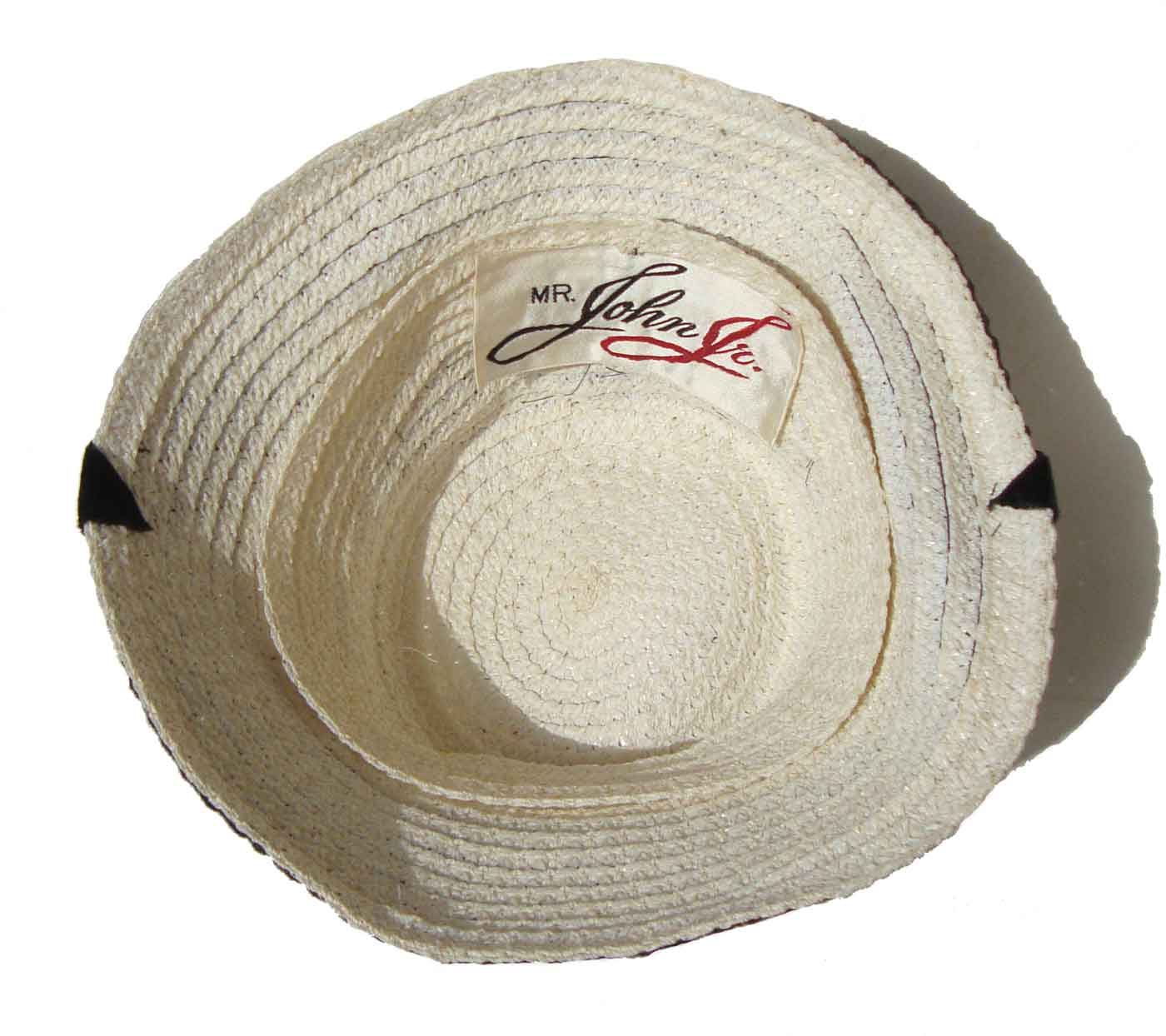 Vintage Mr. John Navy White Houndstooth Rain Hat Bucket Fedora Cloche 60s Cloche Vintage Hats for Women for sale - eBay main image 3