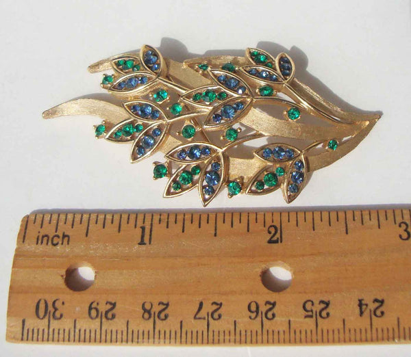 Crown Trifari Foliate Brooch - Metro Retro Vintage