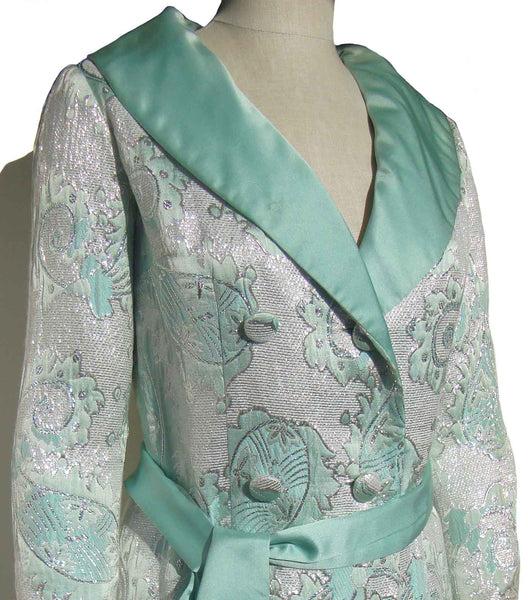 Vintage Silk Brocade Coat with Tag
