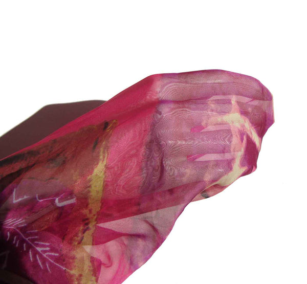 Semi Sheer Pink Chiffon Scarf & Wrap