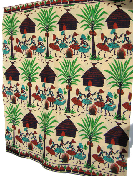 60s African Theme Fabric - Metro Retro Vintage