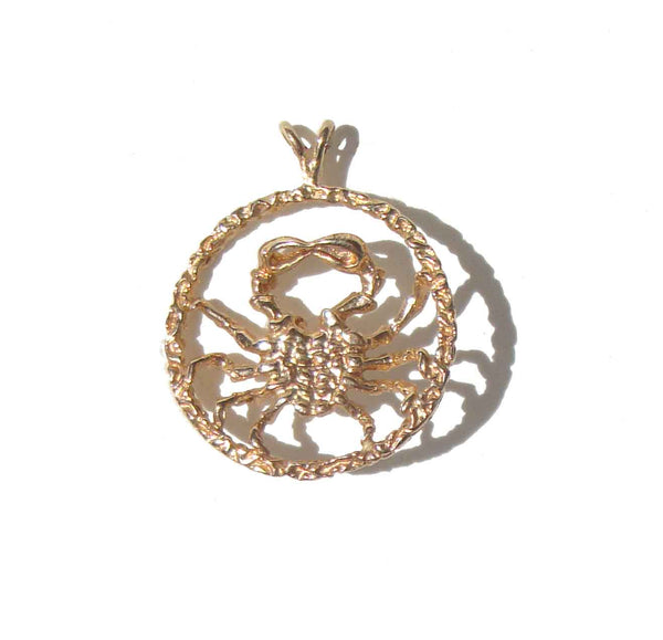 14K Crab Cancer Pendant - Metro Retro Vintage