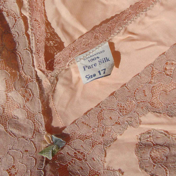 Vintage Silk Pajamas Label