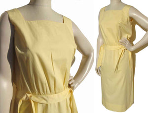 Vintage 50s Dress Yellow Summer Shift M – I. Magnin
