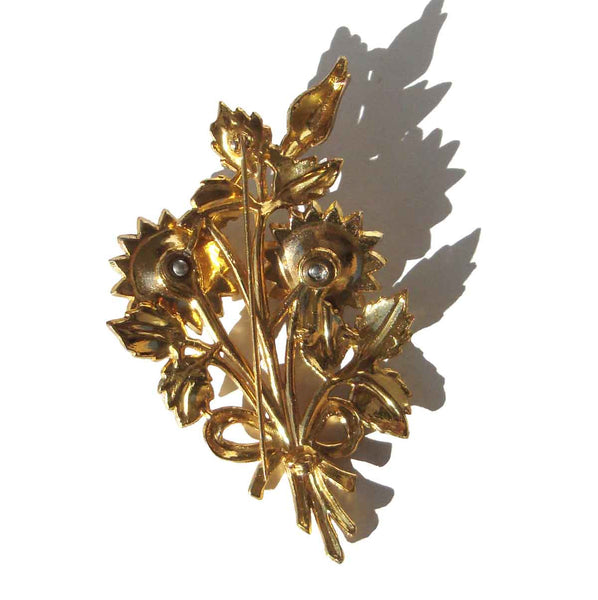 Reja Deja Floral Spray Brooch