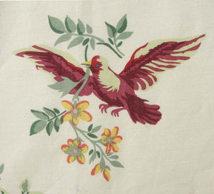 Vintage Michele Geslin Paradis Fabric Birds & Flowers Brunschwig & Fils