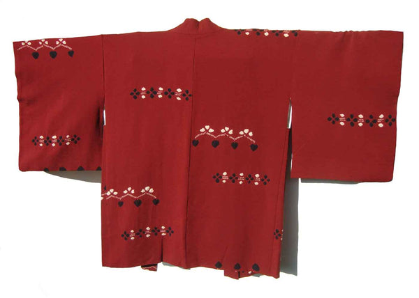 Vintage Red Haori Kimono 