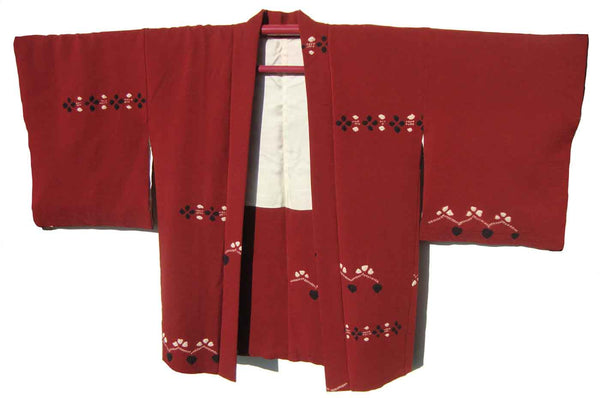 Vintage Silk Shibori Haori Kimono