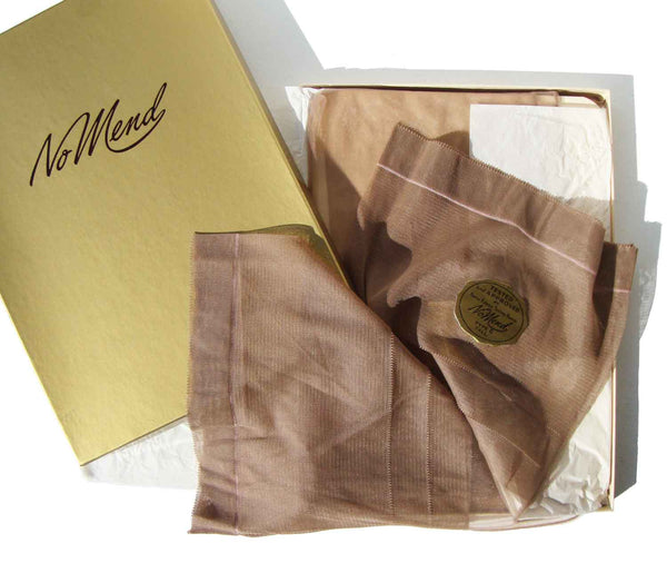 Vintage 50s Seamed Nylon Hose Thigh High Stockings Sz 10.5 – Set of 3 Deadstock