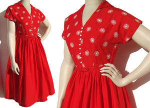 Vintage 50s Red Dress