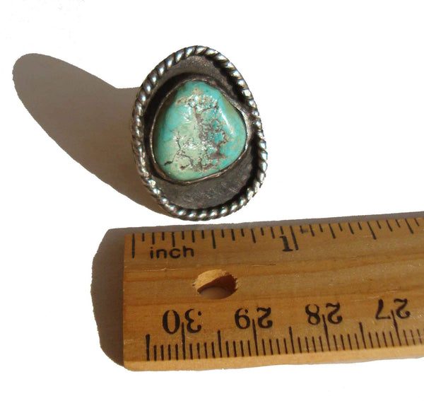 Vintage Native American Ring Sterling Turquoise