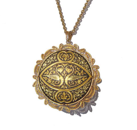 Vintage Spanish Damascene Necklace