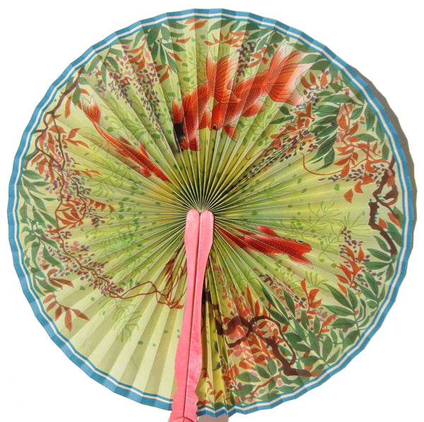 VIntage Chinese Goldfish Fan