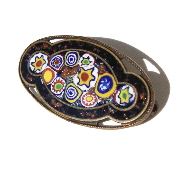 Edwardian Millefiori Brooch - Metro Retro Vintage