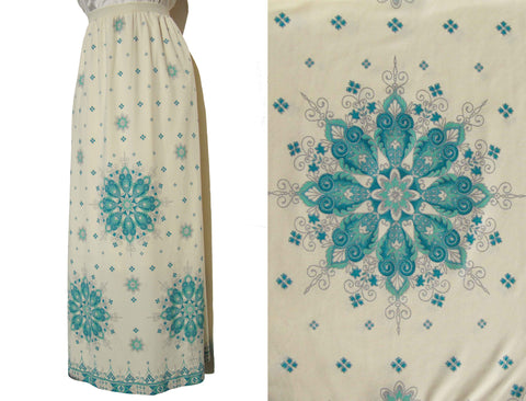 Vintage 70s Shaheen Skirt Mandala Maxi Miss Shaheen M