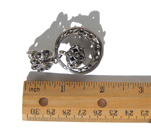 Vintage Silver Hoop Earrings