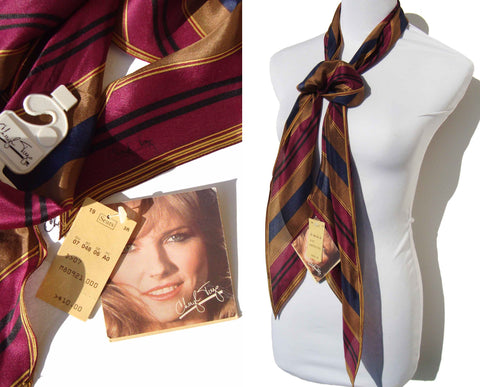 Vintage Cheryl Tiegs Silk Scarf – Deadstock with Tags