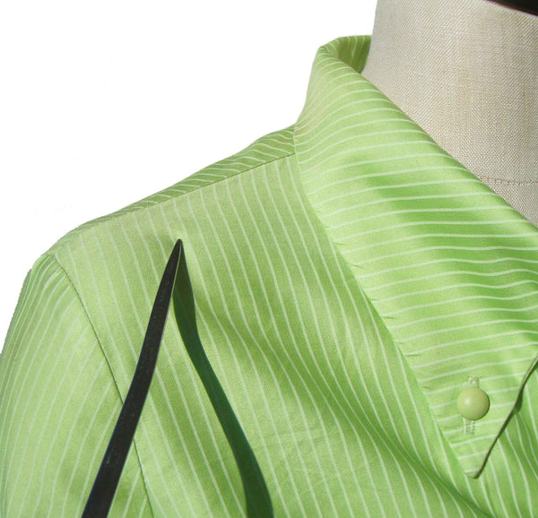 Vintage Lime Green Over Shirt Beach Cover Up