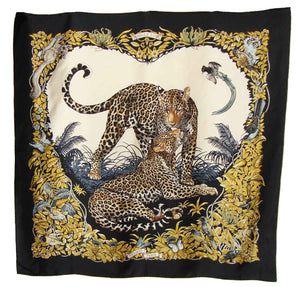 Vintage Hermès Silk Scarf Jungle Love by Robert Dallet