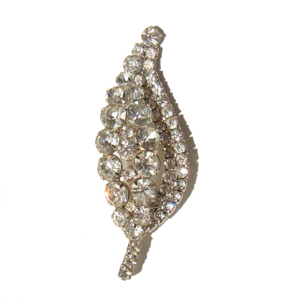 Vintage Juliana Rhinestone Brooch DeLizza & Elster Leaf Cocktail Pin