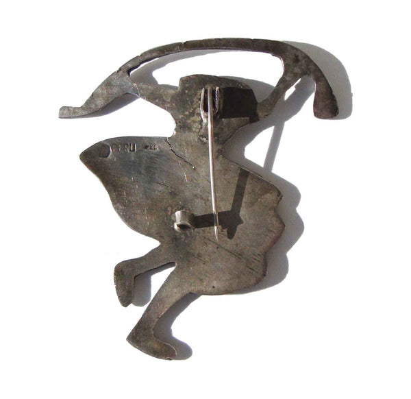 Silver Peruvian Brooch - Metro Retro Vintage