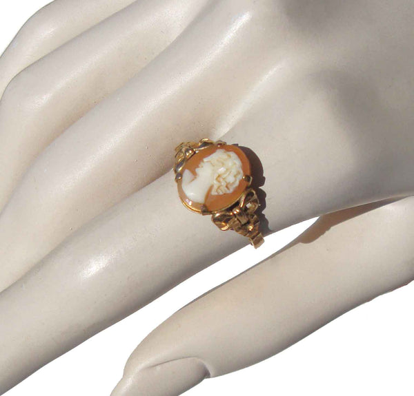 Vintage Cameo Ring 10K GF Clark & Coombs C&C