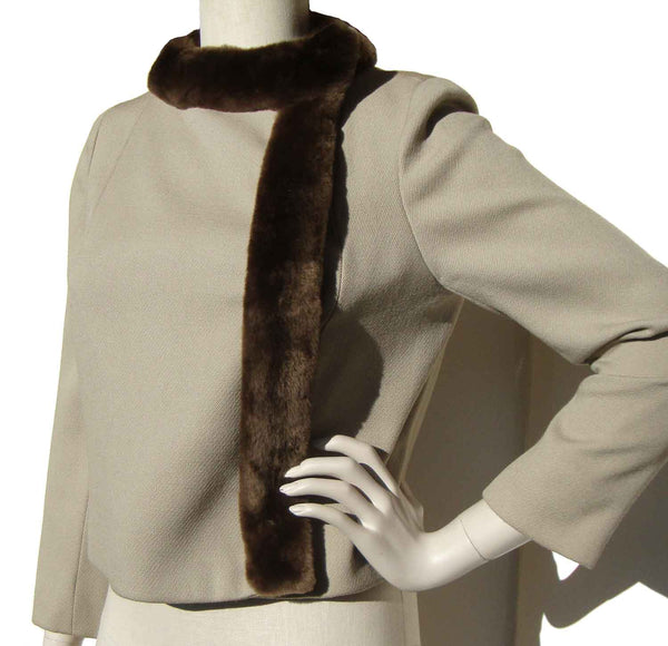 Vintage 60s Bolero Jacket Topper Faux Fur Trim S – Bergdorf Goodman