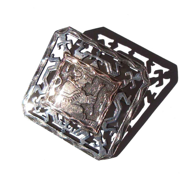 Vintage Guatemalan silver brooch
