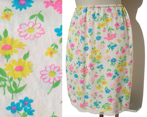 Vintage 60s Van Raalte Mini Slip Floral Lingerie S / M