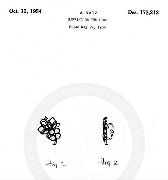 1954 Coro Patent - Adolph Katz