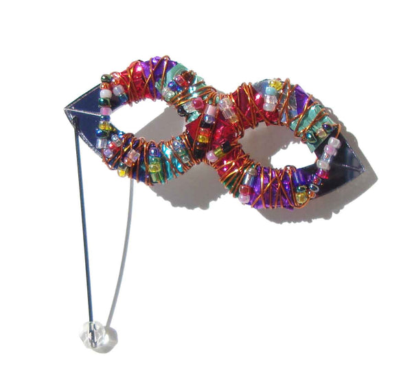 Bentley Lovelace Mardi Gras Mask Pin Masquerade Brooch – Retired Design
