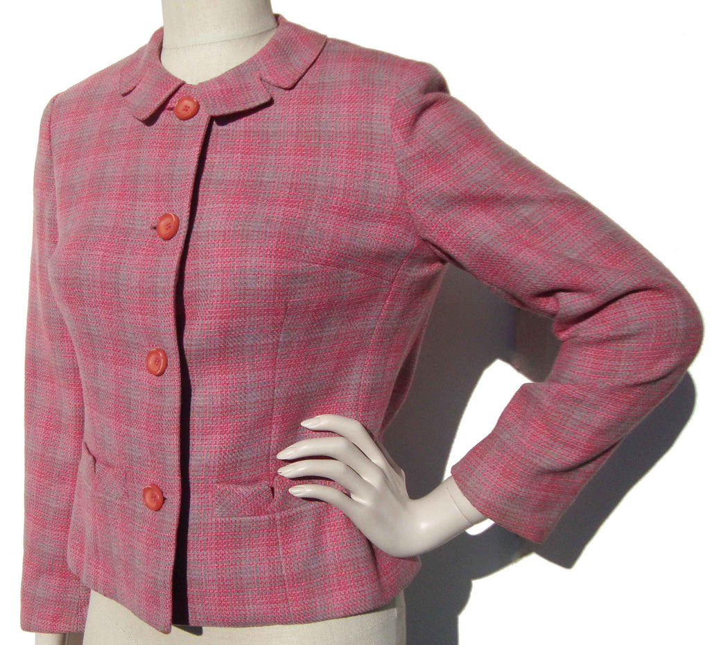 Pink wool jacket sales ladies