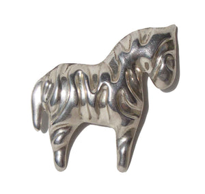 Vintage Taxco Zebra Brooch Sterling Silver Horse Pin