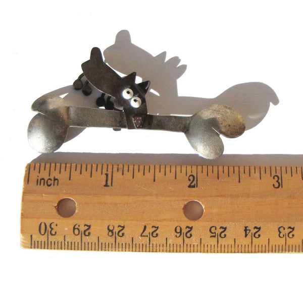 Vintage Funny Dog with Bone Pin