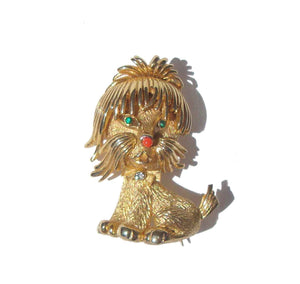 Vintage 60s Corocraft Lion Cub Brooch Pin