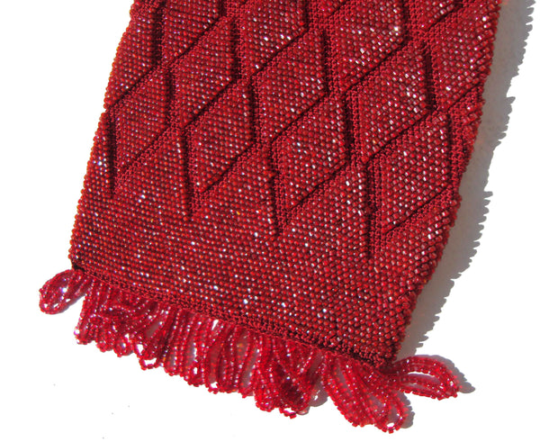 Fringe on Antique Beaded Bag