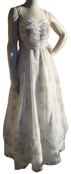 Vintage 70s Prom Gown Dress